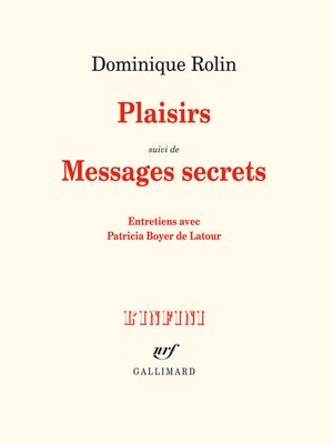 cover image of Plaisirs / Messages secrets